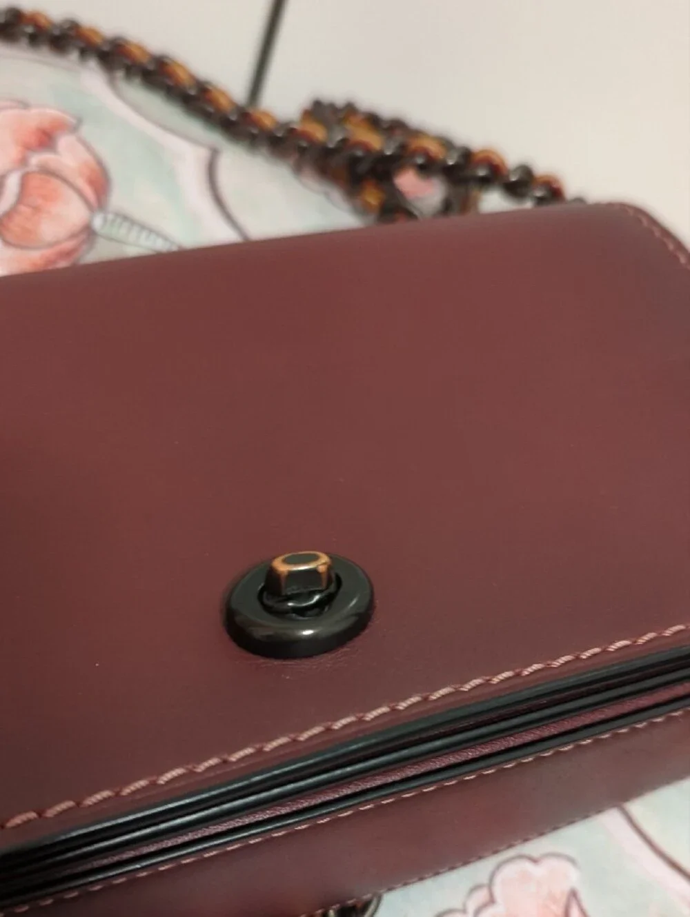 Coach Dinky Bag in Burgundy